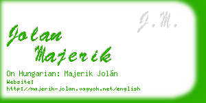 jolan majerik business card