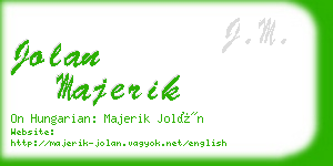 jolan majerik business card